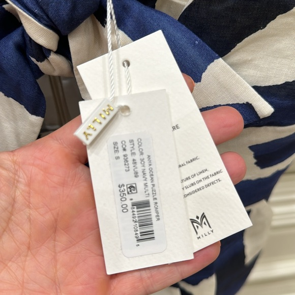 Milly Cabana Anya Ocean Puzzle Romper - Picture 4 of 5